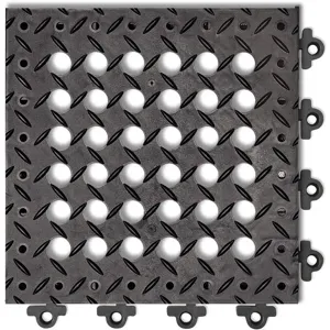 NOTRAX 620S1212BL Wet Area Matting, Black, 30.48 cm x 30.48 cm Size | AH8EKY 38N612