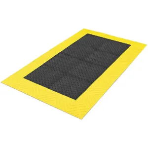 NOTRAX 621S3660BY Anti-fatigue Mat 3 Feet x 5 Feet Black With Yellow | AC7LVK 38N620