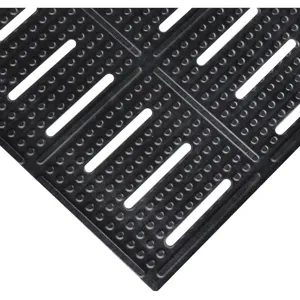 NOTRAX 755S0312BL Anti-fatigue Drainage Runner Black 3 x 12 Feet | AE3TLN 5FX68