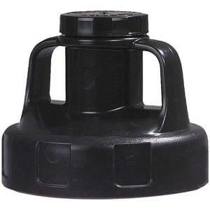 OIL SAFE 100201 Utility Lid, 2 Inch Outlet Dia., Black, HDPE | AD2MAW 3REF7