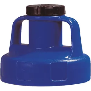 OIL SAFE 100202 Utility Lid, 2 Inch Outlet Dia., Blue, HDPE | AD2MAX 3REF8