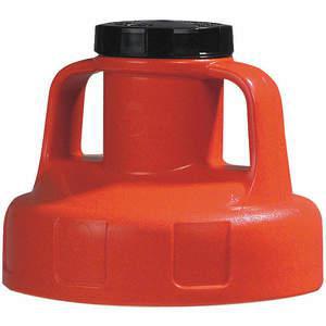 OIL SAFE 100206 Utility Lid, 2 Inch Outlet Dia., Orange, HDPE | AD2MBB 3REG3