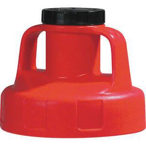 OIL SAFE 100208 Utility Lid, 2 Inch Outlet Dia., Red, HDPE | AD2MBD 3REG5
