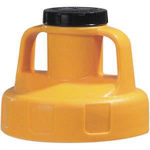 OIL SAFE 100209 Utility Lid, 2 Inch Outlet Dia., Yellow, HDPE | AD2MBE 3REG6