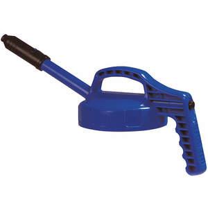 OIL SAFE 100302 Stretch Spout Lid, 0.5 Inch Outlet Dia., Blue, HDPE | AD2MBH 3REG9