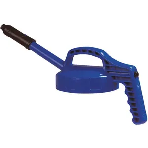 OIL SAFE 100302 Stretch Spout Lid, 0.5 Inch Outlet Dia., Blue, HDPE | AD2MBH 3REG9