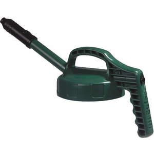 OIL SAFE 100303 Stretch Spout Lid, 0.5 Inch Outlet Dia., Dark Green, HDPE | AD2MBJ 3REH1