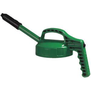 OIL SAFE 100305 Stretch Spout Lid, 0.5 Inch Outlet Dia., Mid Green, HDPE | AD2MBL 3REH3