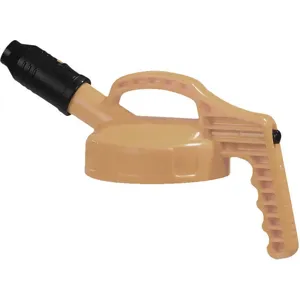 OIL SAFE 100500 Stumpy Spout Lid, 1 Inch Outlet Dia., Beige, HDPE | AD2MCC 3REJ9