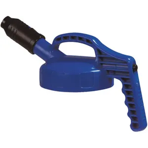 OIL SAFE 100502 Stumpy Spout Lid, 1 Inch Outlet Dia., Blue, HDPE | AD2MCE 3REK2