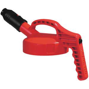 OIL SAFE 100508 Stumpy Spout Lid, 1 Inch Outlet Dia., Red, HDPE | AD2MCL 3REK8