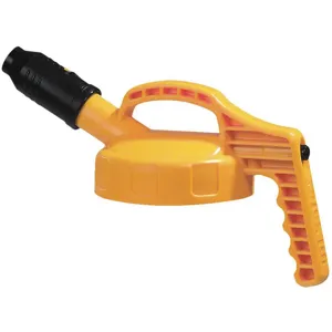 OIL SAFE 100509 Stumpy Spout Lid, 1 Inch Outlet Dia., Yellow, HDPE | AD2MCM 3REK9