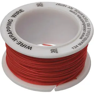 OK INDUSTRIES R30R-0050 Wire Wrapping Wire 30 Awg Red 50 Feet | AC3GEE 2TDU1