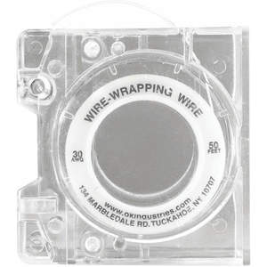 OK INDUSTRIES WD-30-W Wire Wrap Wire With Disposable 30awg White 50 Feet | AC3GFW 2TDY3