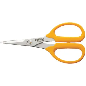 OLFA SCS-4 Scissors 5-1/4 Inch Straight Pointed Yellow | AC6MEX 34F818