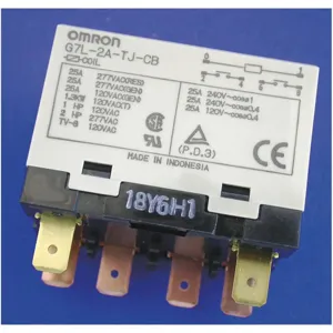 OMRON G7L-2A-TJ-CB-AC24 Enclosed Power Relay 25a 24vac Dpst | AB4HTK 1YCH1