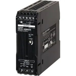 OMRON S8VK-G06024 DC Power Supply, Compact, DIN Rail Mounting, 24 VDC, 2.5 A | AF7LNW 21XP09