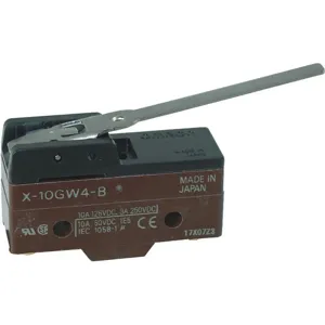 OMRON X-10GW4-B Snap Switch 10a Spdt Hinge Lever Low Force | AC2JTW 2KRP6