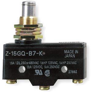 OMRON Z-15GQ-B7-K Snap Switch 15a Spdt Panel Mount Plunger | AF2PMC 6X286