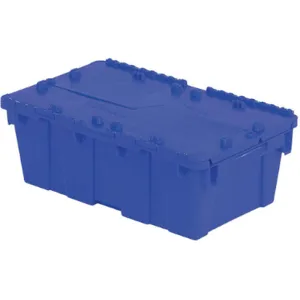 ORBIS FP075 Blue Attached Lid Container 19-3/4 x 11-3/4 x 7-1/4 Blue | AA2CYP 10E127