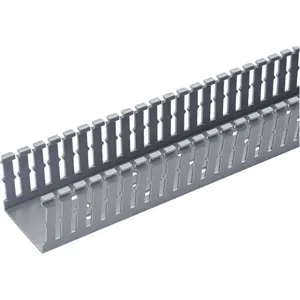 PANDUIT F4X4LG6-A Wire Duct Narrow Slot Gray 4.25 W x 4 D | AC8YZA 3EYD8