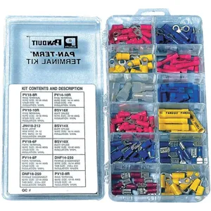 PANDUIT KP-1075Y Wire Terminal Kit Crimp Trminls 160 Pieces | AH8YGX 39CA59