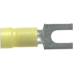 PANDUIT PV10-14F-L Fork Term Yellow 1/4 Inch 14 to 10AWG PK50 | AH8YCN 39AZ92