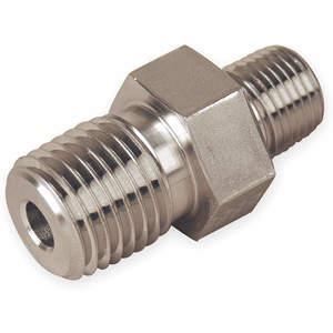 PARKER 8-6 MHN-SS Hex Nipple Pipe 1/2 x 3/8 Inch Hex 7/8 | AA9HPH 1DGA3