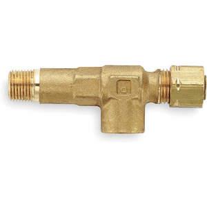 PARKER 168CA-4-2 Gage Tee, 1/4 Inch Outside Diameter, Brass | AE9PXE 6LF94