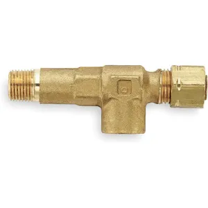 PARKER 168CA-4-2 Gage Tee, 1/4 Inch Outside Diameter, Brass | AE9PXE 6LF94