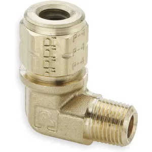 PARKER 169VL-6-4 Compression Fitting, 3/8 Inch Outside Diameter, Brass | AB3WYP 1VPU6