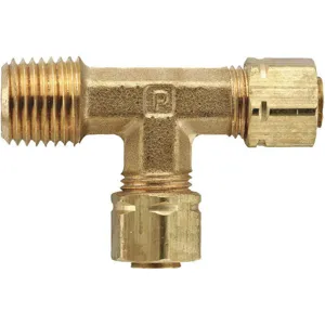 PARKER 171CA-4-2 Run Tee, 1/4 Inch Outside Diameter, Brass | AE9QDX 6LG25