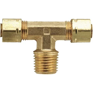 PARKER 172CA-4-4 Branch Tee, 1/4 Inch Outside Diameter, Brass | AE9QEB 6LG32