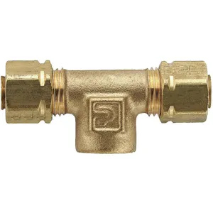 PARKER 177CA-4-2 Branch Tee, 1/4 Inch Outside Diameter, Brass | AE9QEF 6LG38