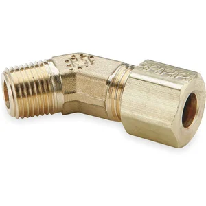 PARKER 179C-6-6 45 Deg Elbow, 3/8 Inch Outside Diameter, Brass | AB3TWF 1VDL3