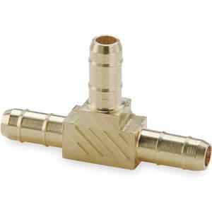 PARKER 224-4 Hose Barb Fitting, Tee, 1/4 Inch Outside Diameter, Brass | AB9YZQ 2GUF2