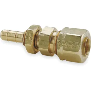 PARKER 22CABH-6-6 Hose Barb Fitting, Bulkhead, 3/8 Inch Outside Diameter, Brass | AB9ZBD 2GUK1