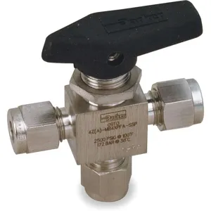 PARKER 2A-MB2XPFA-SSP Stainless Steel Ball Valve 3-way Compression 1/8 In | AB3BCT 1RCJ6