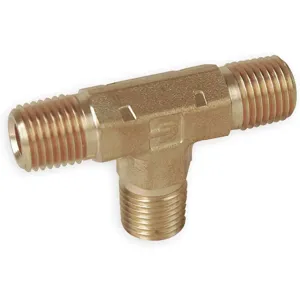 PARKER 4-4-4 MT-B Male Tee Brass 1/4 Inch Mnpt | AA9HVC 1DGP6