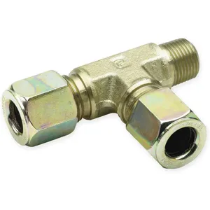 PARKER 5 RBU-S Tube Fitting, Tee, 5/16 Inch Outside Diameter, Flareless, Steel | AA9HHT 1DDF7