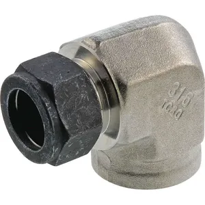 PARKER 6-4 DBZ-SS Compression Fitting, Single Ferrule Compression, 3/8 Inch Size, SS | AE7FFV 5XPC0