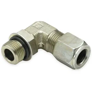 PARKER 4 C5BU-S Tube Fitting, 90 Deg Elbow, 1/4 Inch Outside Diameter, Flareless, Steel | AA9HGY 1DDC6