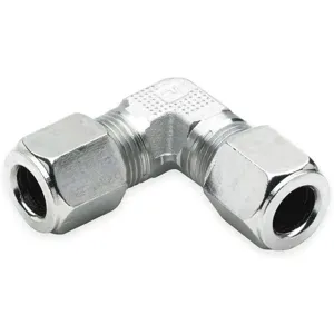 PARKER 10 EBU-S Tube Fitting, 90 Deg Elbow, 5/8 Inch Outside Diameter, Flareless, Steel | AA9HHH 1DDE5