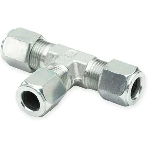 PARKER 4 JBU-SS Tube Fitting, Tee, 1/4 Inch Outside Diameter, Flareless, SS | AA9HJE 1DDJ4