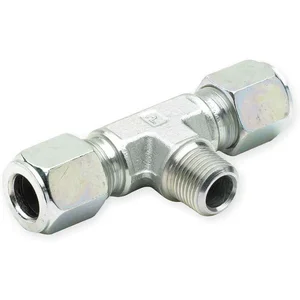 PARKER 4 SBU-S Tube Fitting, Tee, 1/4 Inch Outside Diameter, Flareless, Steel | AA9HJK 1DDK3