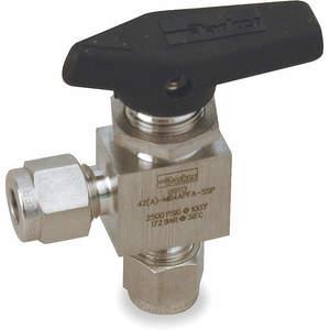 PARKER 4A-MB4APFA-SSP Stainless Steel Ball Valve Angle Compression x Compression 1/4 In | AB3BCM 1RCH7