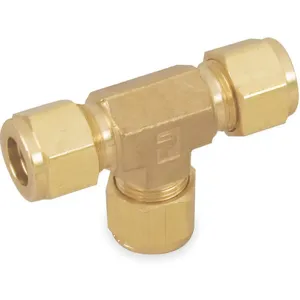 PARKER 4ET4-B Compression Fitting, Two Ferrule Compression, 1/4 Inch Size, Brass | AB2ZVB 1PZU6