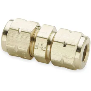 PARKER 62VL-4 Compression Fitting, 1/4 Inch Outside Diameter, Brass | AB3WYE 1VPR9