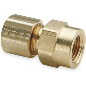 PARKER 66C-2-2 Connector, 1/8 Inch Outside Diameter, Brass | AB3TTL 1VDC8