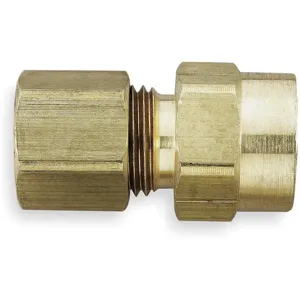 PARKER 66C-6-4 Connector, 3/8 Inch Outside Diameter, Brass | AC2YLN 2P231